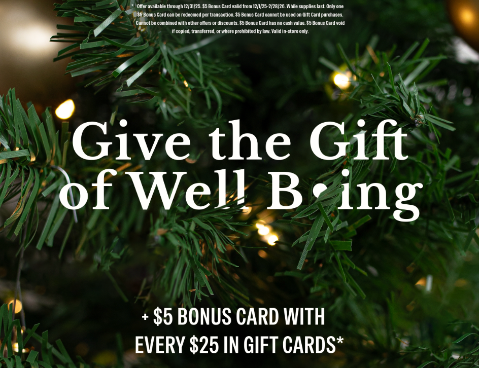 Get a $5 Bonus Card with every $25 gift card purchase at BIBIBOP